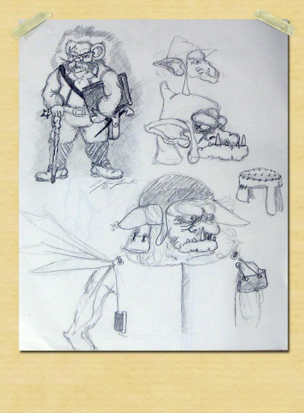 Large picture of the Redcap Goblins and a Trow